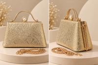 Elegant Pearl Handle Evening Bag