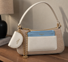 EMILY LORAN Elegant Multi-Compartment Shoulder Bag with Chain Detail