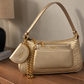 EMILY LORAN Elegant Multi-Compartment Shoulder Bag with Chain Detail