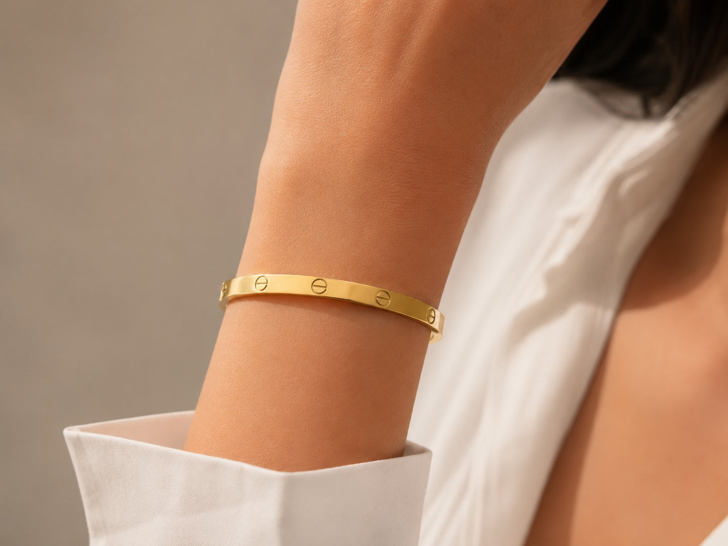 Cartier Love Bracelet — Gold Screw Motif Bangle