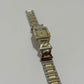 Guess Women's Square Crystal Analog Watch — Two-Tone Chain Bracelet
