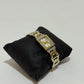 Guess Women's Square Crystal Analog Watch — Two-Tone Chain Bracelet