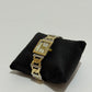 Guess Women's Square Crystal Analog Watch — Two-Tone Chain Bracelet
