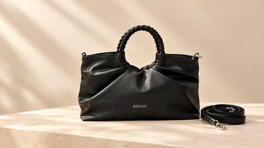 GUCCI Elegant Women's Handbag with Braided Handle & Shoulder Strap