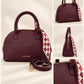 David Jones Elegant Structured Handbag with Scarf