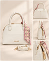 David Jones Elegant Structured Handbag with Scarf