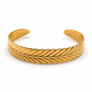 Gold Feather Cuff & Ring Set — Nature-Inspired Statement Duo