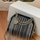 Stella Mccartney Black Chains Fringed Falabella Mini Bag