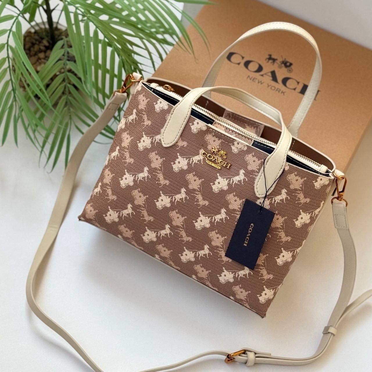Coach Mini Tote — Horse & Carriage Print