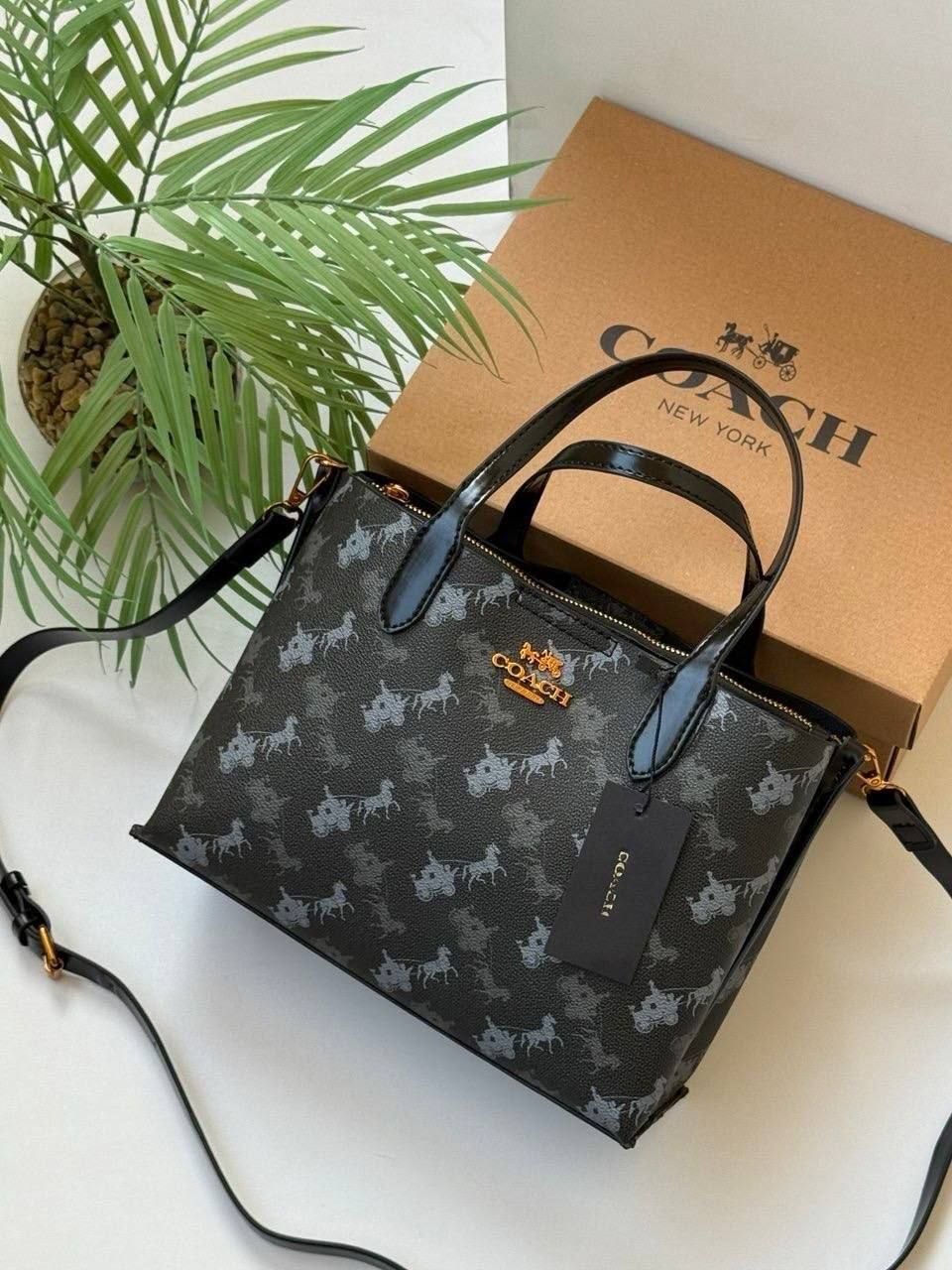 Coach Mini Tote — Horse & Carriage Print
